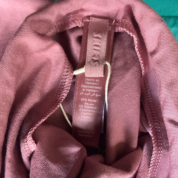 SKIMS smooth lounge mid halter dress in redwood NWT - Picture 5 of 7